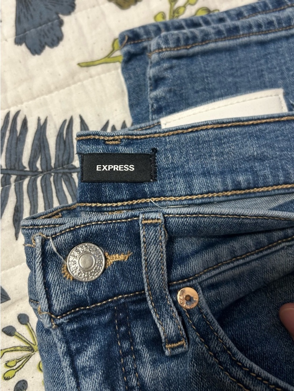 Express High-Rise Blue Denim Jeans